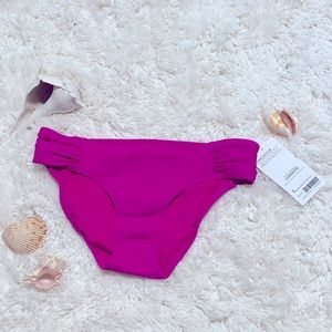 Athleta Swim Shirred Bikini Bottom UPF 50+